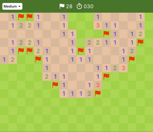 Google Minesweeper clone card